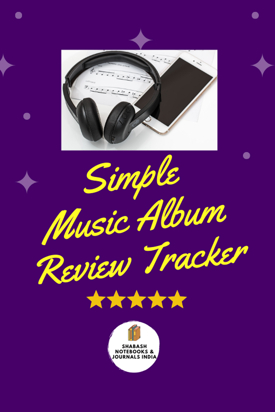 Simple Music Album Review Tracker's Book Image